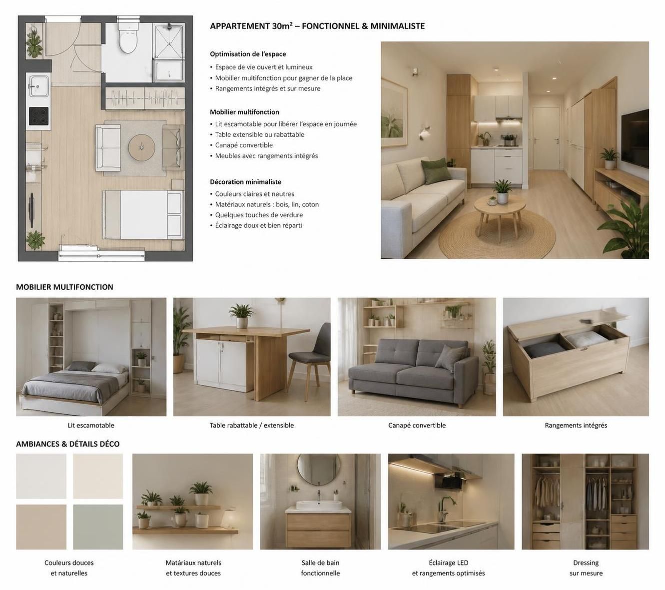 découvrez des astuces pratiques pour optimiser l'aménagement d'un petit appartement de 30m2 et maximiser chaque mètre carré avec style et fonctionnalité.