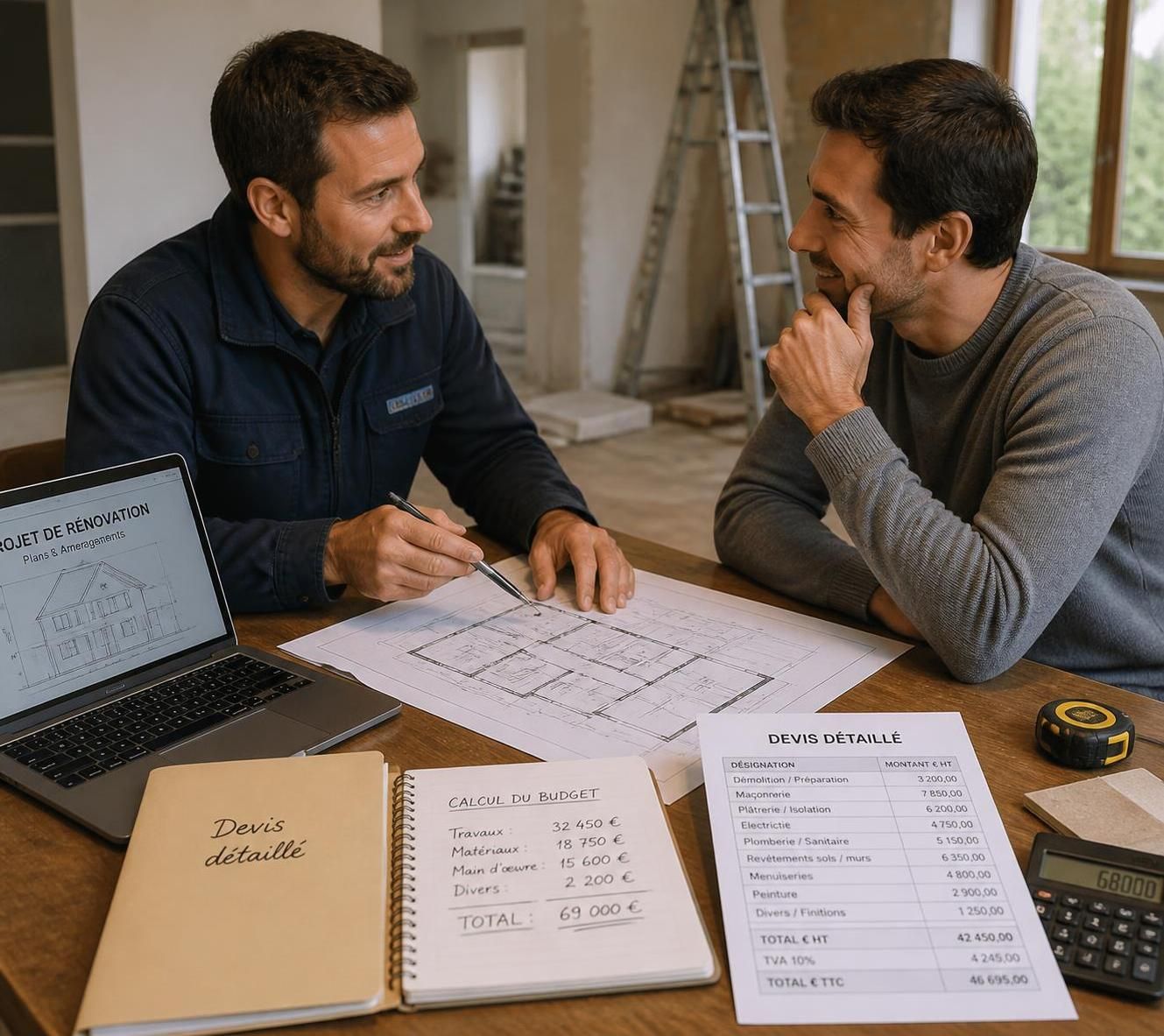 découvrez le prix moyen de la rénovation d'une maison au m2 en 2026, les facteurs influençant les coûts et des conseils pour bien budgétiser vos travaux.