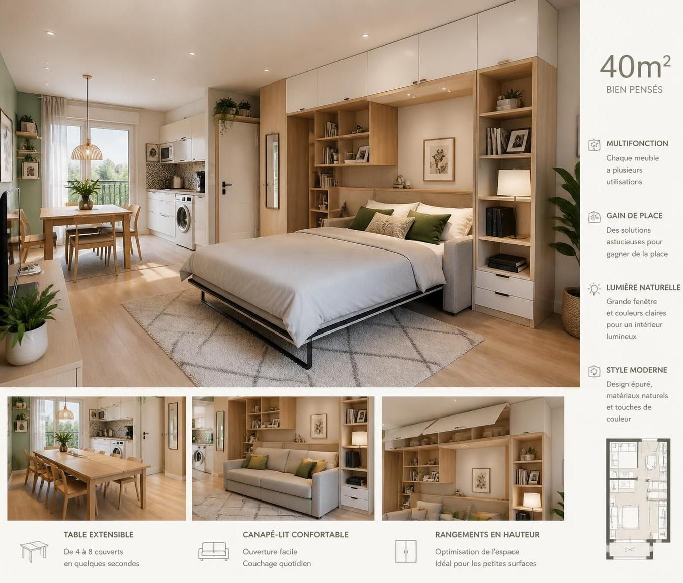 découvrez des astuces pratiques et efficaces pour aménager un petit appartement de 40m2 et optimiser chaque mètre carré au maximum.