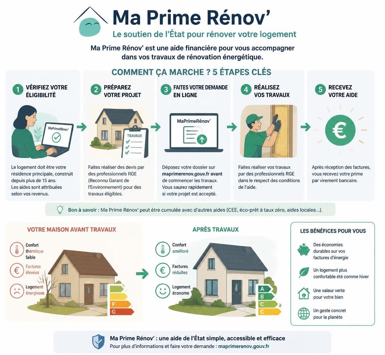 découvrez tout ce qu'il faut savoir sur ma prime rénov : fonctionnement, critères d'éligibilité et démarches simples pour en bénéficier facilement et financer vos travaux de rénovation énergétique.