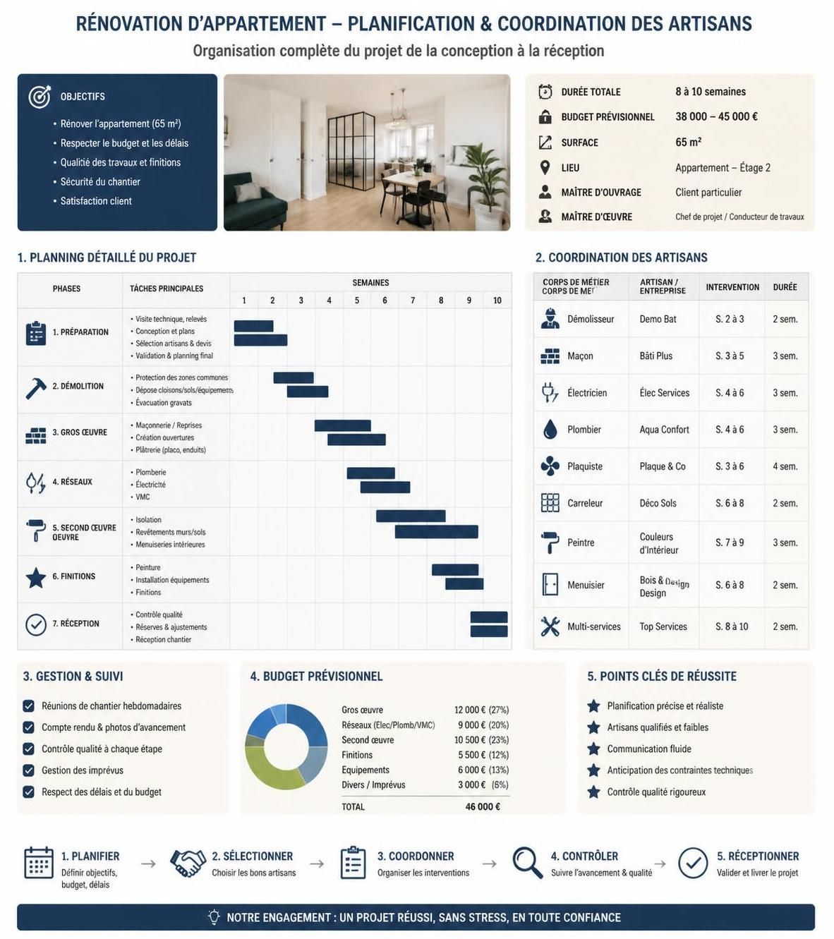 découvrez les étapes clés pour rénover votre appartement avec succès. suivez nos conseils pratiques pour un projet de rénovation bien planifié et parfaitement réalisé.