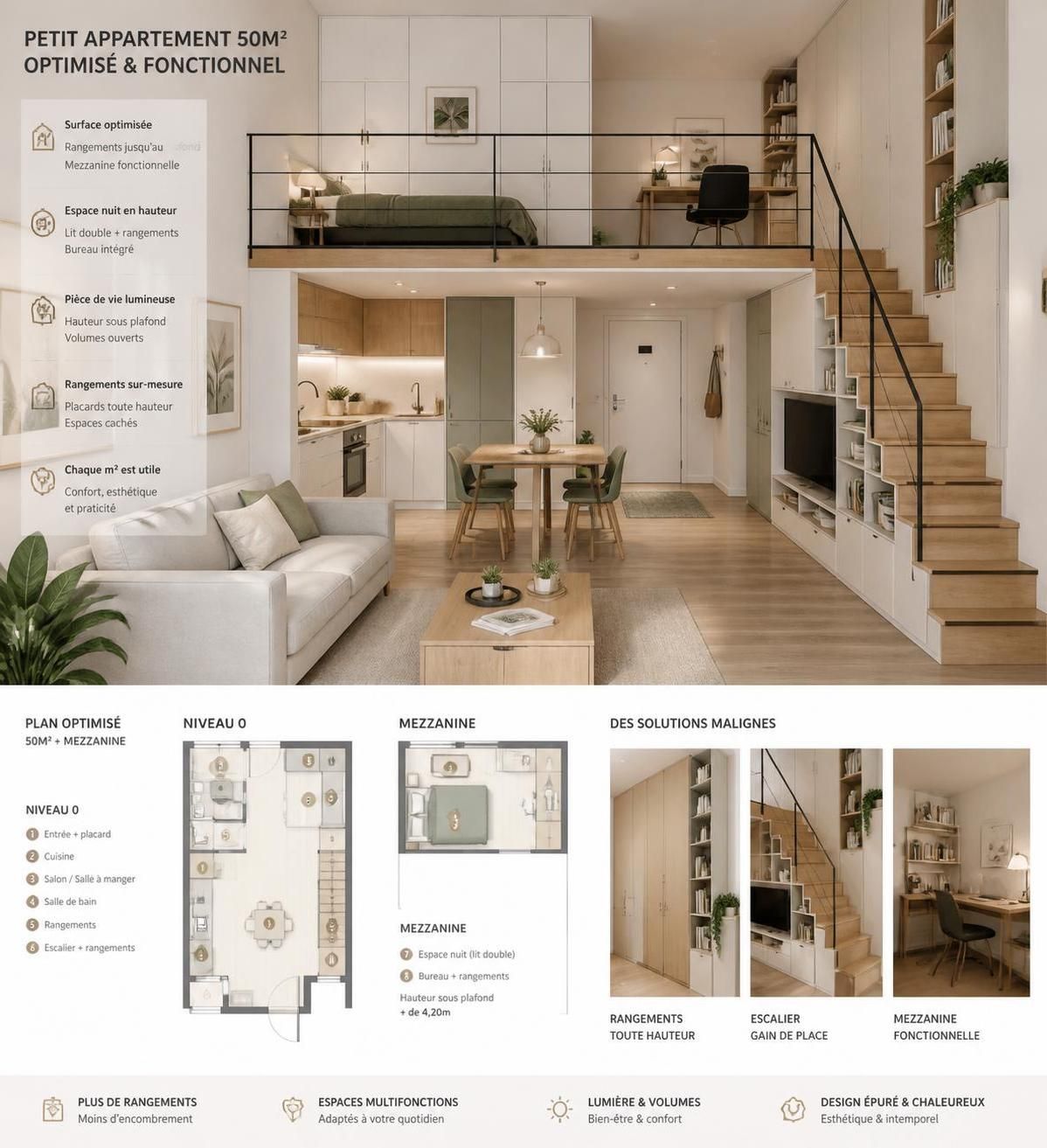 découvrez des astuces pratiques pour l'aménagement d'un petit appartement de 50m2 et optimisez chaque mètre carré pour un espace fonctionnel et agréable.