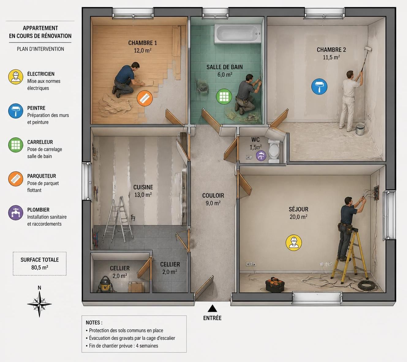 découvrez nos conseils essentiels pour réussir la rénovation de votre appartement, du planning aux finitions, et transformez votre espace en un lieu moderne et confortable.